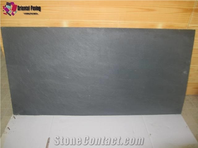 Black Slate Tiles Slabs, China Black Slate