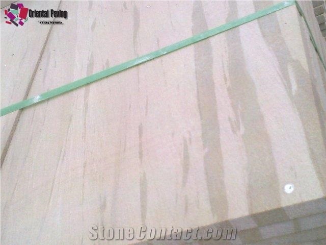 Cheap Veined Yellow Wooden Sandstone Slabs & Tiles, China Yellow Sandstone Slabs & Tiles