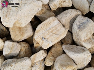 China Yellow Stone, Wooden Sandstone, Yellow Sandstone, Wooden Stone Pebble Stone, Grainy Sandstone