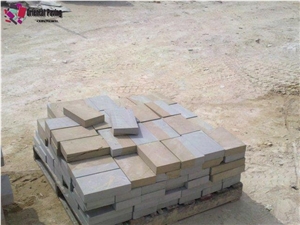 Double Color Sandstone Paving,Cubes Stone,Paver,Paving Sets