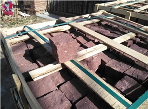 Paving Sandstone, Red Paving Sets, Red Cobble Stone, Cube Sandstone, Red Cubes, Red Pavers, Paving Pavers, Landscaping Stone, Landscaping Pavers