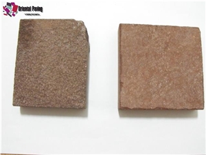 Purple Sandstone Cube,Cobble Stone,Paving Sets,Floor Covering,Landscaping Stone