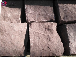 Red Sandstone Paver,D Sandstone Cube Stone,Cobble Stone,Sandstone Paving Sets,Landscaping Stone
