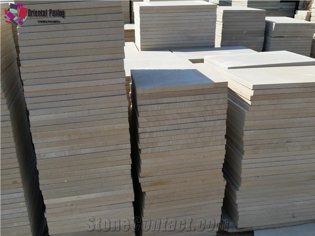 Silk Road Sandstone Yellow Sandstone Honed Landscaping Paver Stone,Road Paving