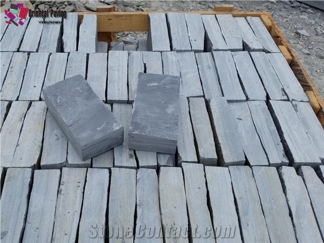 Slate Cube Stone, Slate Cubes, Slate Paving Cube, Black Slate Stone