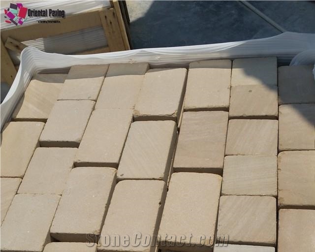 Yellow Sandstone Paving Sets,Sandstone Cube Stone,Sandstone Floor Covering,Landscaping Stone