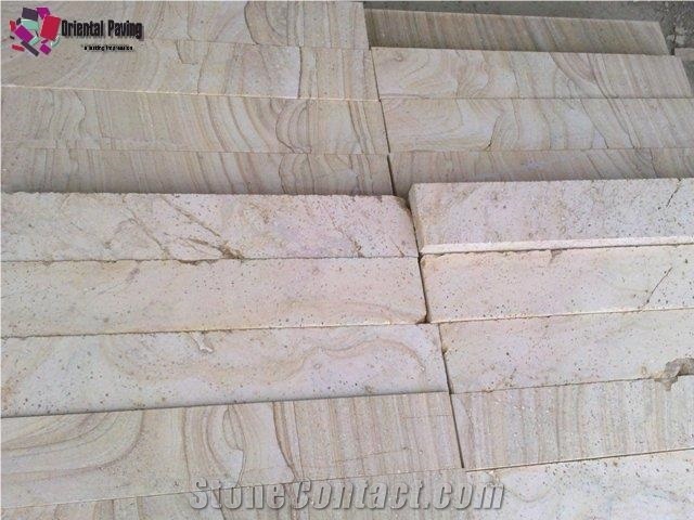 Yellow Wooden Sandstone Tiles,For Building,Landscaping Stone,Sandstone Slabs