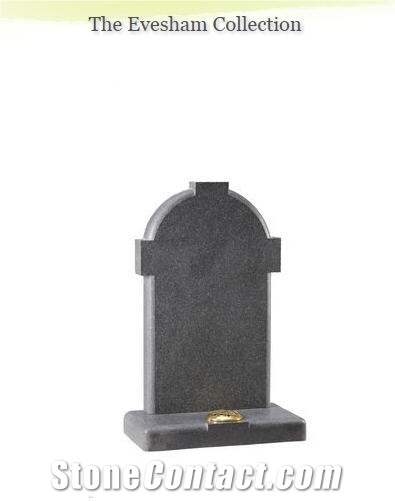 Dark Grey Granite Churchyard Memorials Headstone