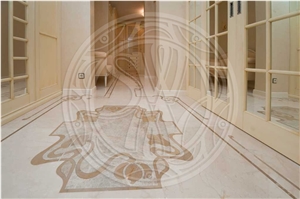 Emperador Light Marble, Crema Marfil Marble, Crema Royal Marble Floor Pattern