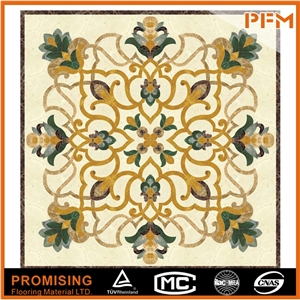 2015 New Design Square Waterject Medallion Inlay Pattern for Floor&Border