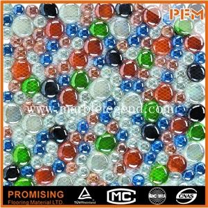 Beautiful Wall and Floor Diamond Mosaic, Gold Color Glass Mosaic Tile,Glass Mosaic Picture Pattern for Swimming Pool