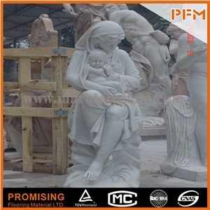 Charming Man Hunan White Marble Sculptured Statue,Western Customized Figure Human Hand Carving for Outdoor Garden