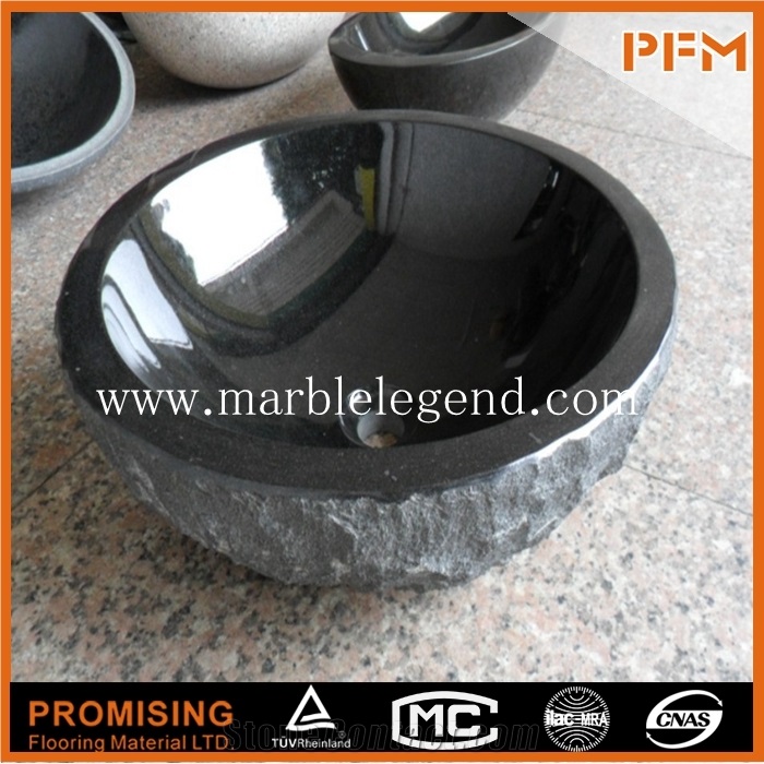 Chinese Shanxi Black Granite/Popular/Well Polished Basin/Sink/430*430*135mm/Customized Size/ Best Quality/Interior Decoration for Bathroom Vanity Top/Washing/Kitchen