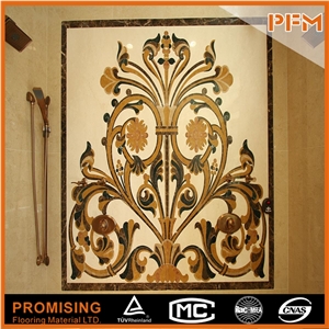 Cream Marfil ,Egyptian Sunny,Dark Emperador Elegant Waterjet Inlay Medallions//Patterns/Border/Customized/New Design/Best Quality/Wall Covering/Interior Decoration/
