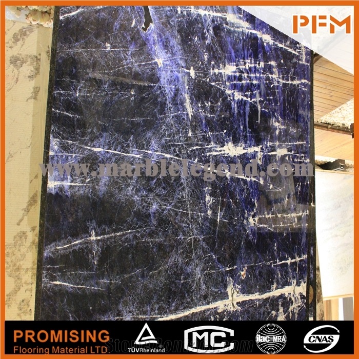 Elegant/Luxury/Backlit/Transparent Sodalite Blue Jasper Semiprecious Stone/Gemstone/Composited Slabs/Tiles/Wall Covering/Interior Decoration for Kitchen/Background/Counter Top/Wholesaler