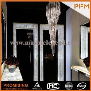 Elegant/Luxury/Backlit/Transparent White Crystal Semiprecious Stone/Gemstone/Composited Slabs/Tiles/Wall Covering