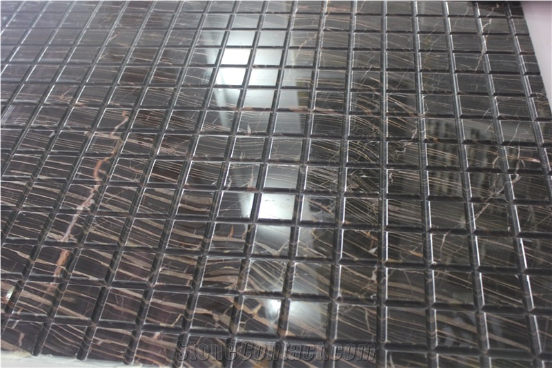 Europe Black Portoro/Chinese Marble Slabs & Tiles/Cut-To-Size for Floor Covering/Interior Decoration/Wholesaler