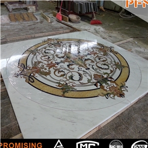 Exquisite Greece Volakas Background Round Water Ject Flooring Marble Pattern Tiles