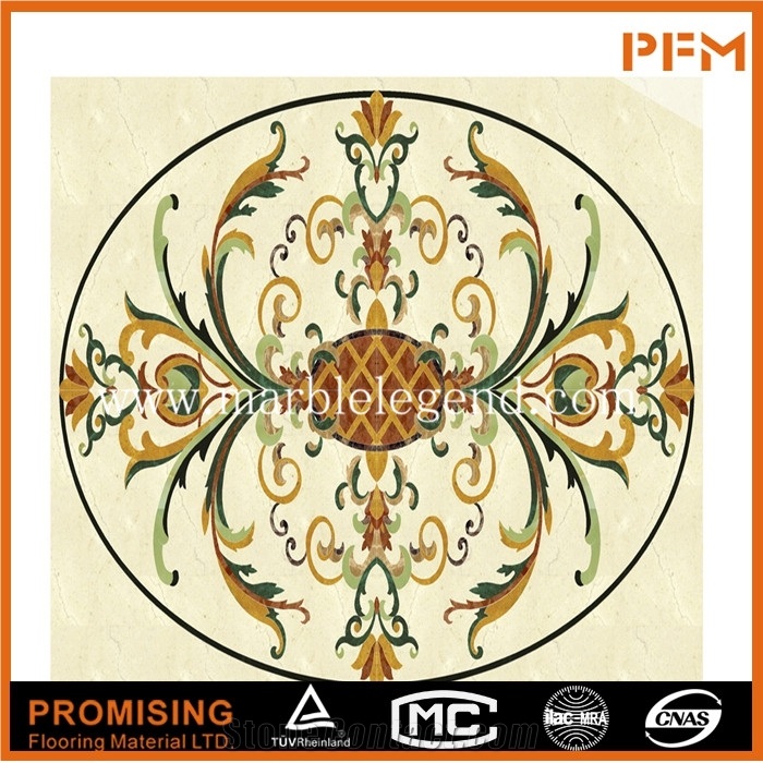 Honey Onyx/Ariston/Dark Emperador /Onyx Green Round Elegant New Design Big Carpet Marble Medallion