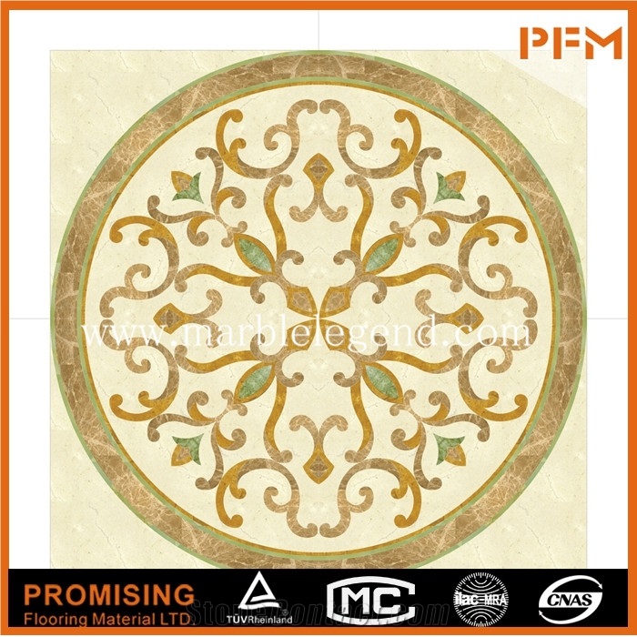Light Emperador,Golden Year,India Green,Crema Marfil Beige Polished Round Shape Simple Pattern for Border,Marble Inlay Pattern,Marble Medallion