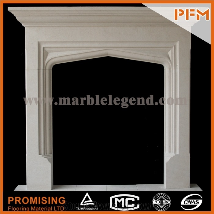 New Design / Western / European Customized Figure /Luxury White Marble/Hunan White Marble Hand Carving Sculptured Fireplace Mantel