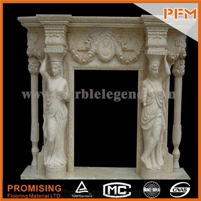 New Design / Western / European Customized Figure / Noble Beige Marble/ Hand Carving Sculptured