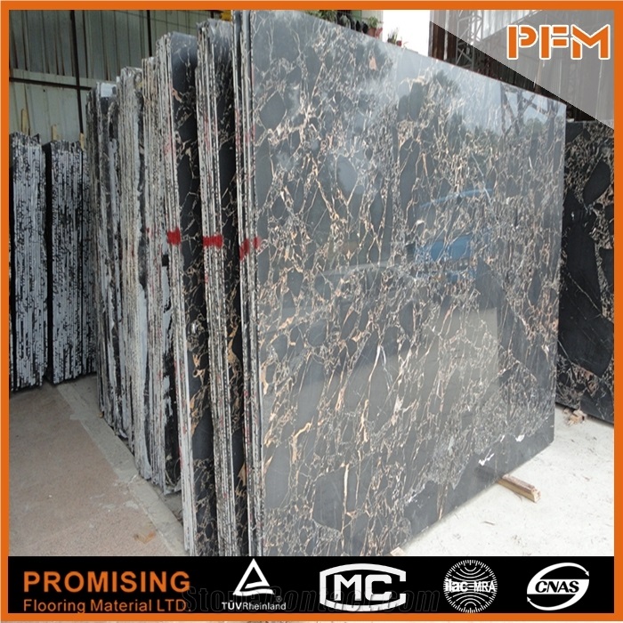 New Product/Chinese Black Portoro Marble Slabs & Tiles/Wall Cladding/Cut-To-Size for Floor Covering/Interior Decoration/Wholesaler