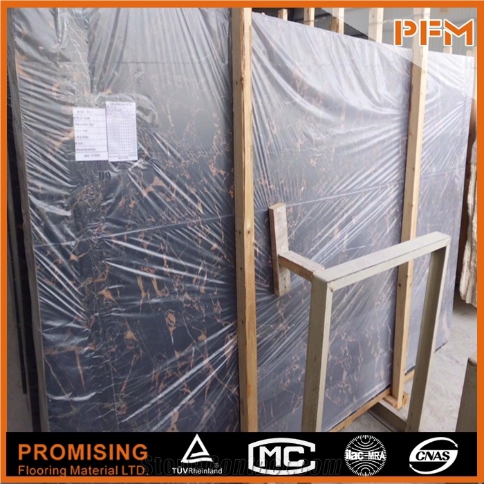 New Product/Chinese Black Portoro Marble Slabs & Tiles/Wall Cladding/Cut-To-Size for Floor Covering/Interior Decoration/Wholesaler