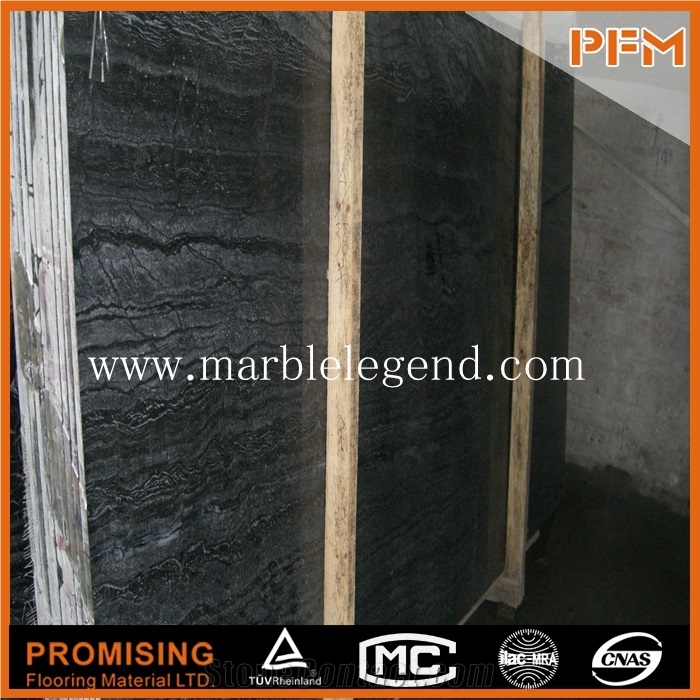Popular Chinese Antique Black Wood Marble Slabs & Tiles/Wall Cladding/Cut-To-Size for Floor Covering/Interior Decoration/Wholesaler/