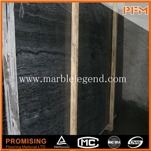 Popular Chinese Antique Black Wood Marble Slabs & Tiles/Wall Cladding/Cut-To-Size for Floor Covering/Interior Decoration/Wholesaler/