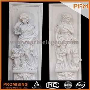 Religious Hunan White Marble Sculptured Statue Western European Customized Figure Human Hand Carving for Outdoor Garden