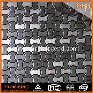 Silver Mental Mosaic for Decoration,Good Price Mental Mosaic Tile Silver Stainless Steel Mosaic for Backsplash Wall Construction,Kitchen Wall Self Adhesive Mental Mosaic for Indoor Decoration
