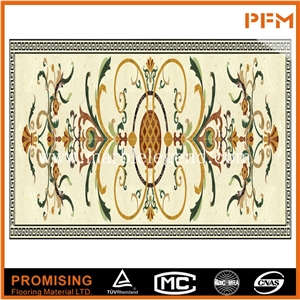 Sunny Yellow Marble,India Green,Light Emperador,Rosso Verona Polished Natural Marble Complicated Carpet Pattern Medallion Customize Border Pattern for Home & Hotel