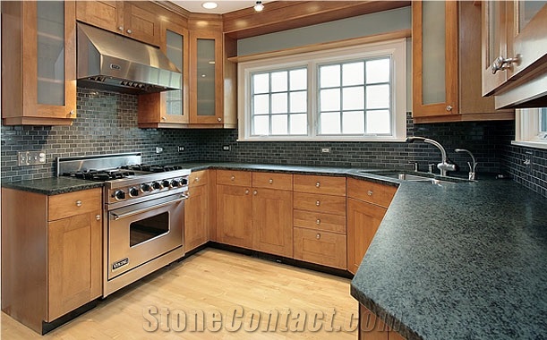 Silver Sea Green Granite Kitchen Countertops