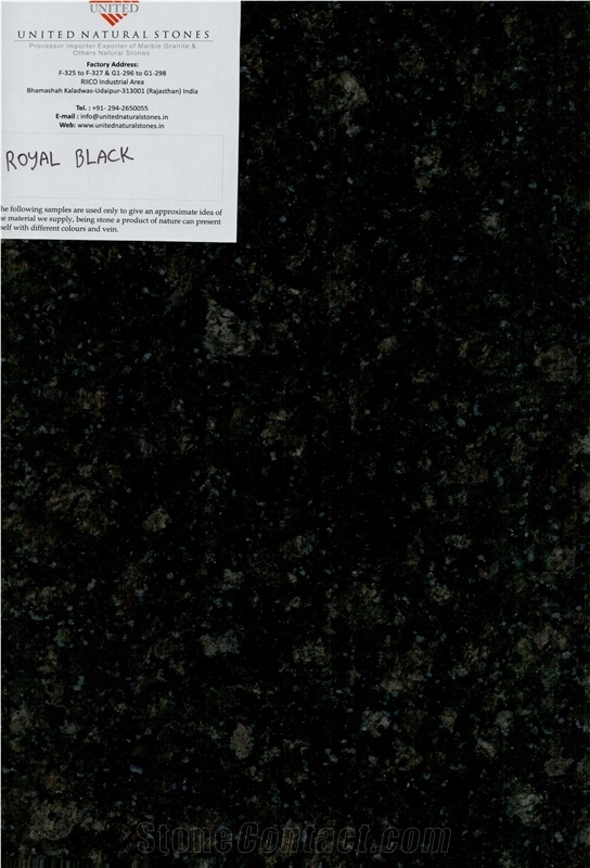 Royal Black Granite