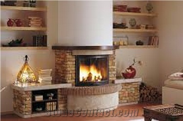 Marmo Giallo Reale Fireplace