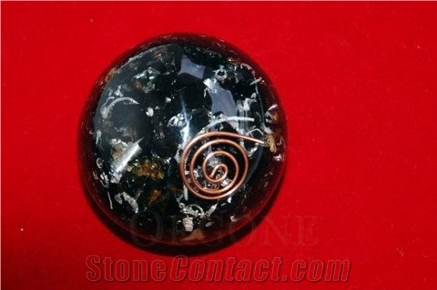 Black Tourmaline Orgonite Ball Orgone Energy-Orgonite Black Tourmaline Sphere Orgonite-Wholesaler-Supplier-Exporter