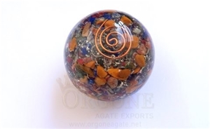 Mix Chakra Stone Orgonite Ball Orgone-Orgone Energy-Chakra Sphere Agate Orgonite Products