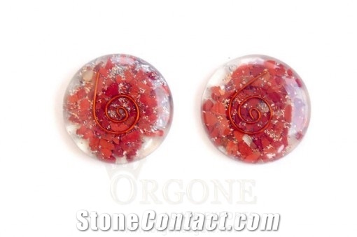 Red Jasper Orgone Energy Disc Orgonite-Orgone Energy Red Jasper Cabachons Orgonite-Manufacturer-Wholesaler