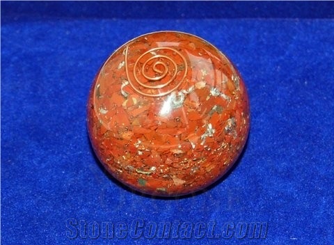 Red Jasper Orgonite Ball Orgone-Orgone Energy Red Jasper Healing Sphere Orgone-Manufacturer-Supplier