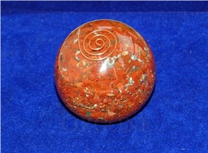 Red Jasper Orgonite Ball Orgone-Orgone Energy Red Jasper Healing Sphere Orgone-Manufacturer-Supplier