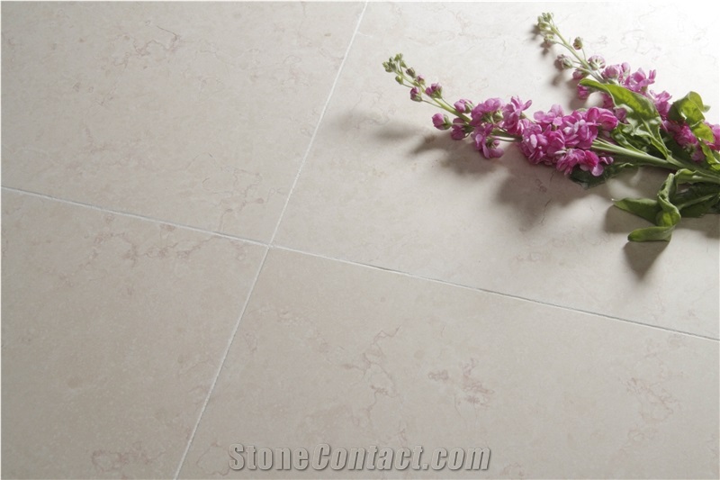 Crema Rosatto Honed Marble Tiles
