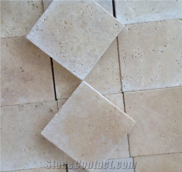 Classic Travertine Tiles Unfilled 300x300x12mm, Beige Travertine Floor Tiles, Wall Covering Tiles