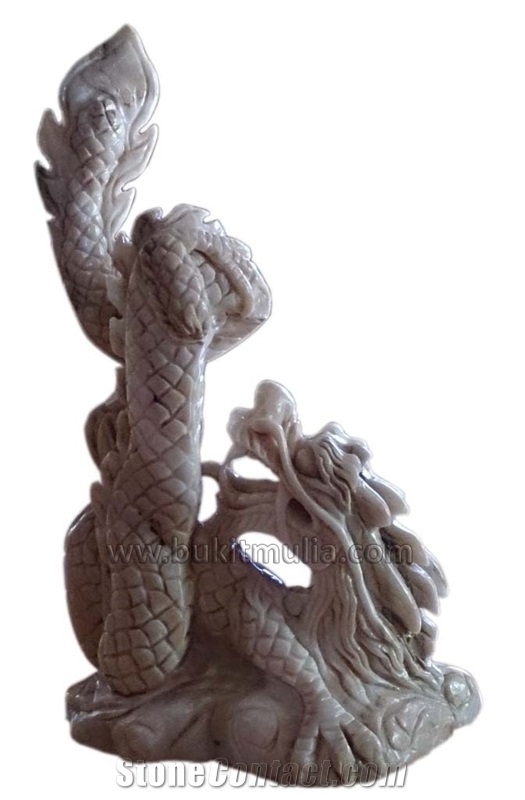 Indonesia Brown Dragon Sculpture Onyx Stone