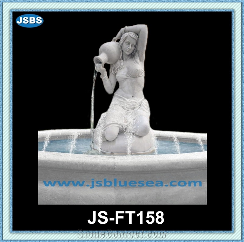 Ariston Marble Nude Lady Sculptured Water Fountain