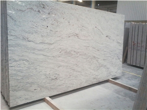 River White Granite Slabs, India White Granite