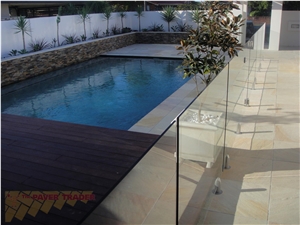 Natural Stone Sandstone Swimming Pool Pavers and Tiles, Beige Australia Sandstone Pool Pavers, Pool Coping