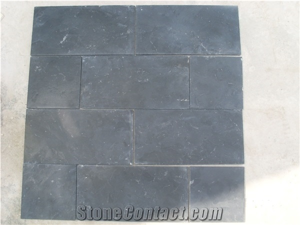 China Black Limestone Tiles, Black Limestone Floor Tiles