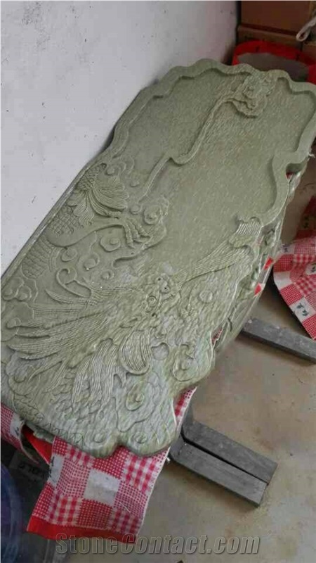 Green Marble Teaboard,Green Artwork,Green Carving,China Green Marble