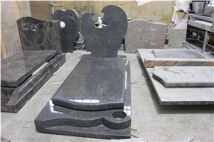 Youxi Dark Green Granite/Porphyry, Tombstone & Monument, Gravestone & Headstone,China Dark Green,Grey Porphyry